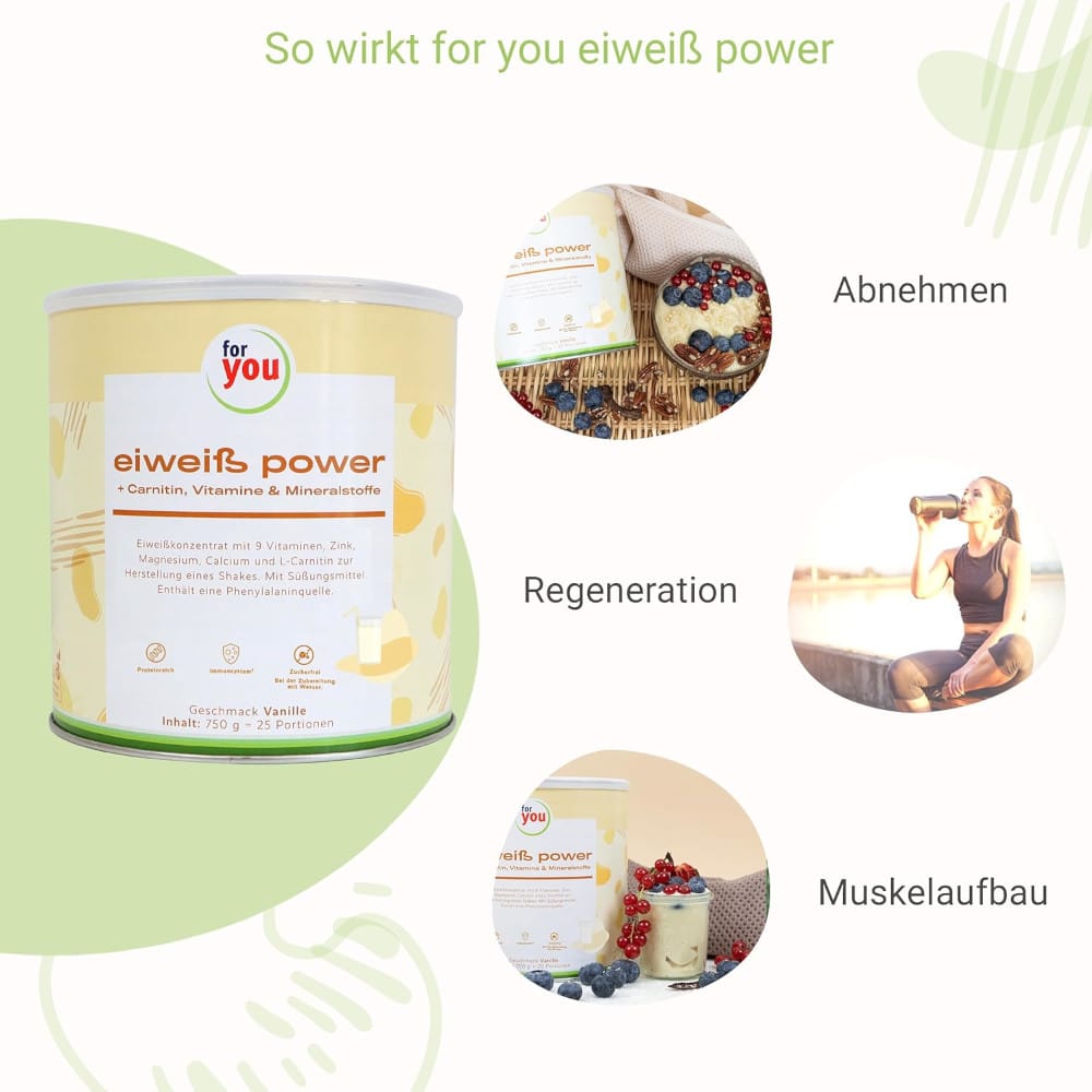 for you eiweiß power Vanille 750 g Pulver
