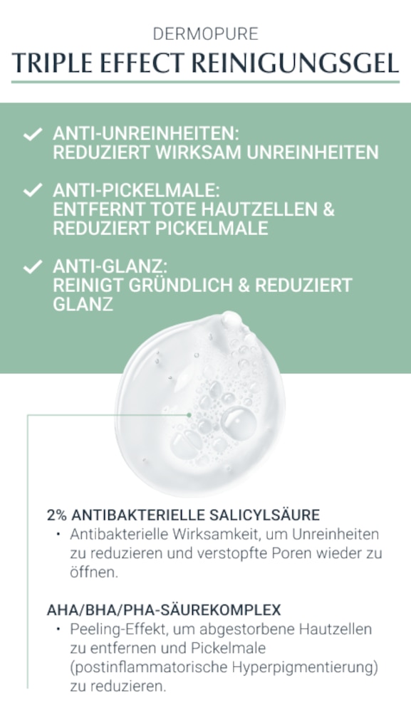 Eucerin DermoPure Triple Effect Reinigungsgel + 3 € sparen* 150 ml Gel