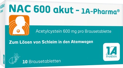 NAC 600 akut - 1A Pharma 10 St Brausetabletten