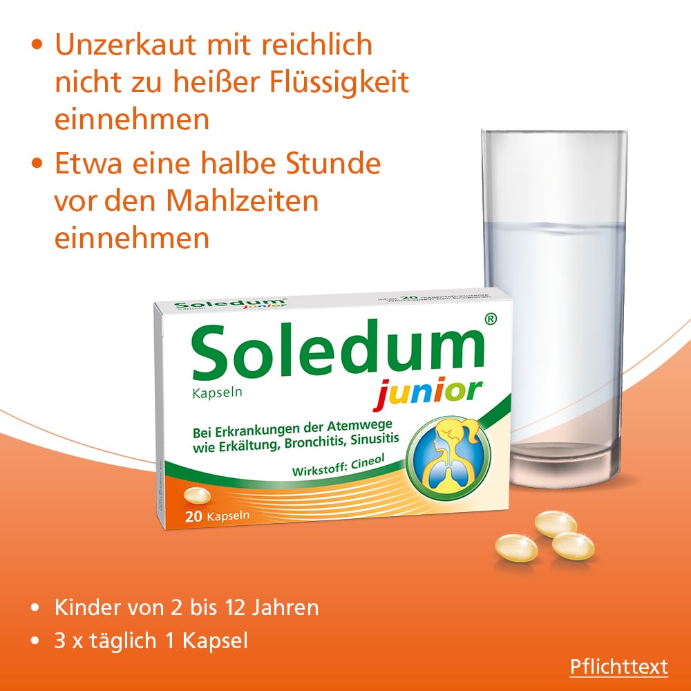 Soledum Kapseln junior 100mg 20 St Kapseln magensaftresistent