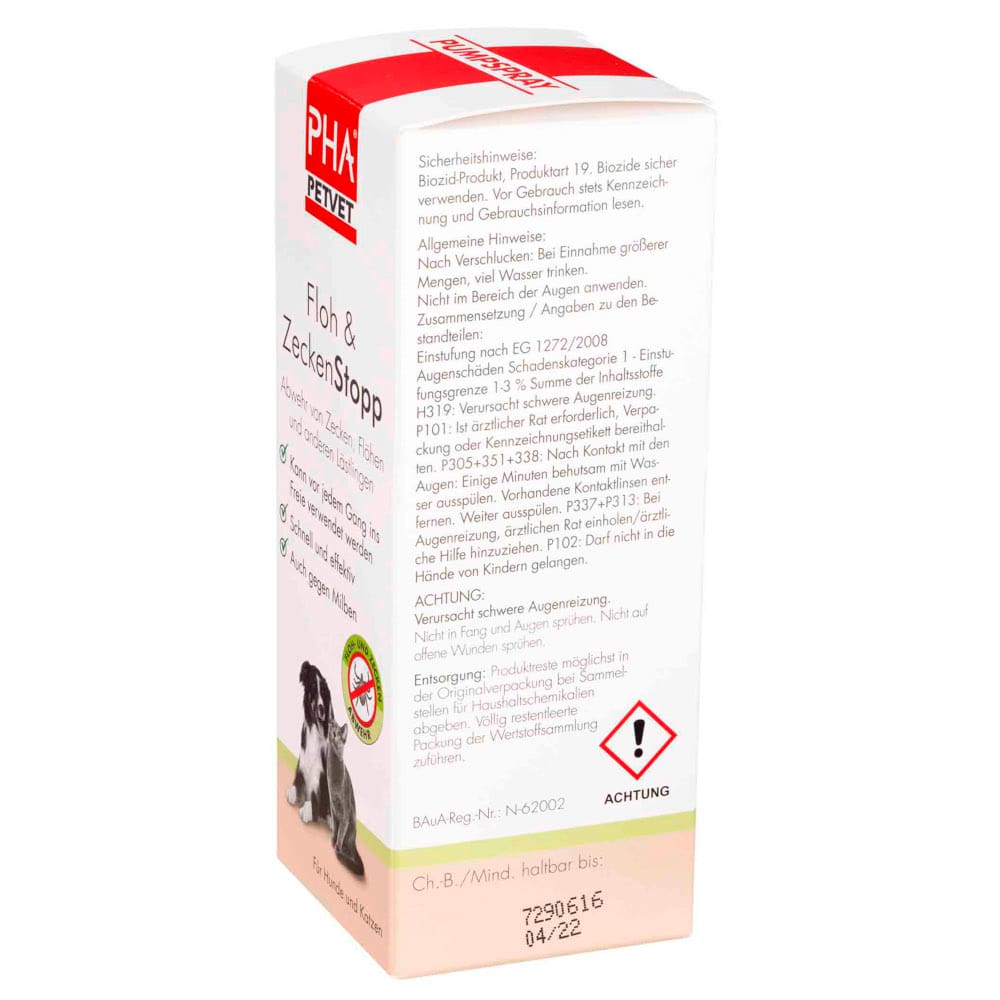 PHA Floh & Zecken Stopp 100 ml Spray