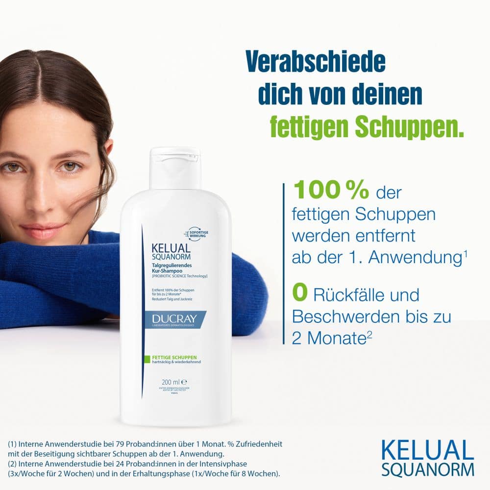Ducray KELUAL SQUANORM Shampoo Fettige Schuppen 200 ml Shampoo