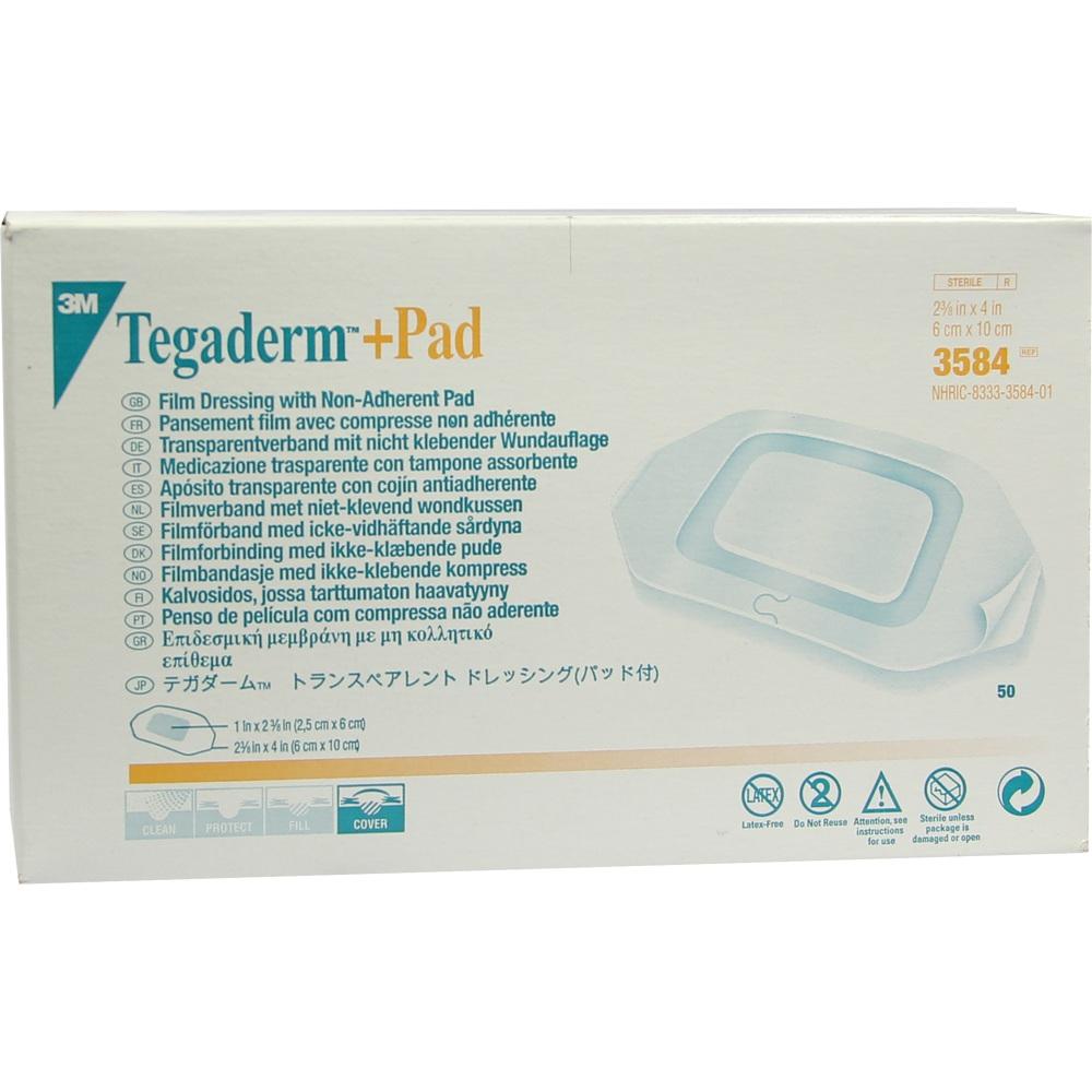 TEGADERM 3M Plus Pad 6x10 cm Fertigverb.3584 50 St Verband
