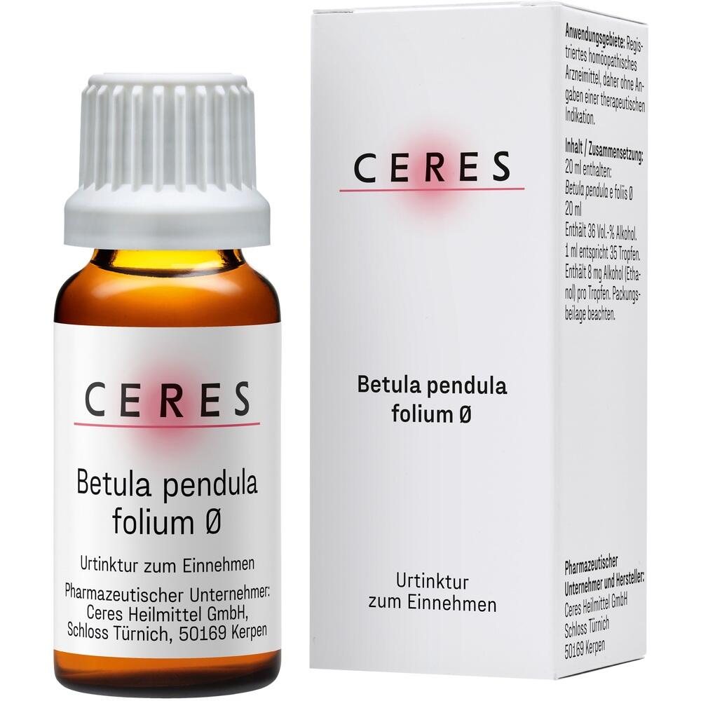 CERES Betula pendula folium Urtinktur 20 ml Tropfen zum Einnehmen