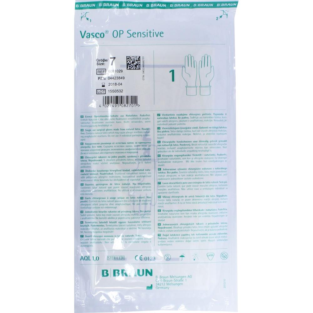 Vasco OP Sensitive Handschuhe steril puderfrei Größe 7 2 St Handschuhe