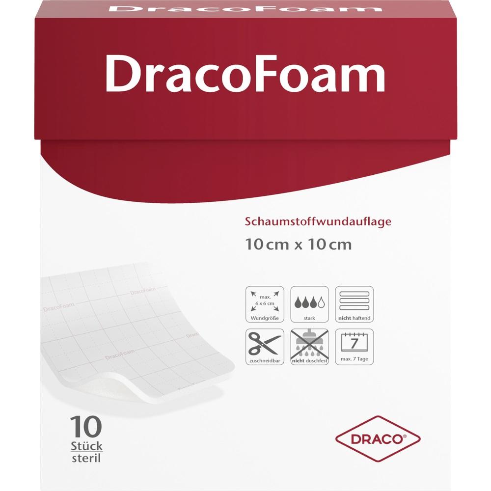 DRACOFOAM Schaumstoff Wundauflage 10x10 cm 10 St Verband