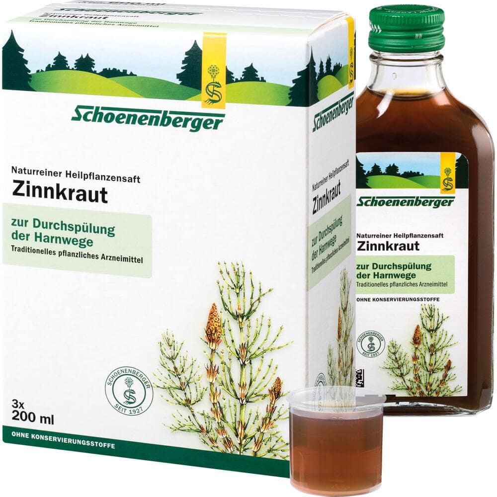 Schoenenberger Zinnkraut naturreiner Heilpflanzensaft  3X200 ml Saft