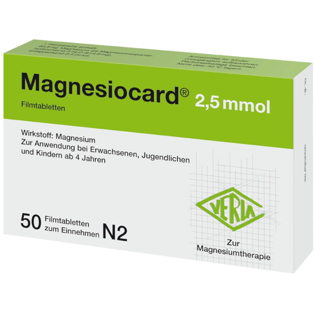 MAGNESIOCARD 2,5 mmol 50 St Filmtabletten