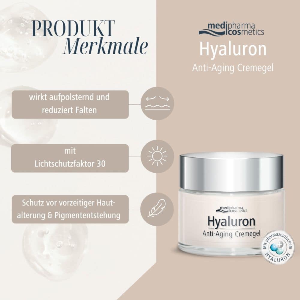 Hyaluron Anti-Aging CREMEGEL LSF 30 50 ml Gel