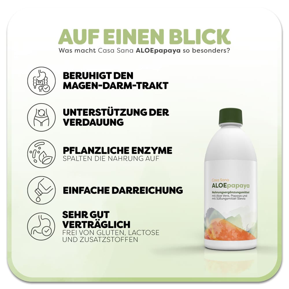 Casa Sana ALOEpapaya 500 ml Flüssigkeit zum Einnehmen