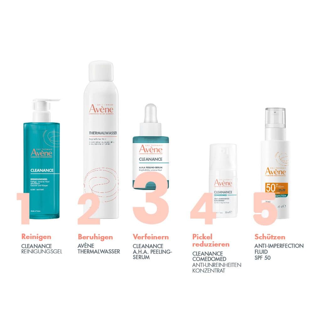 Avène Cleanance A.H.A. Peeling-Serum + Avène Cleanance Reinigungsgel 30 ml Konzentrat