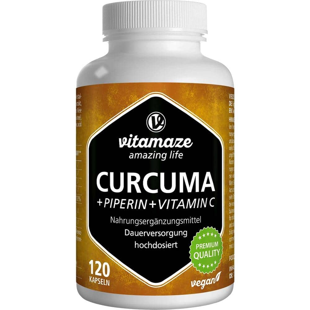 vitamaze CURCUMA  + PIPERIN + Vitamin C 120 St Kapseln