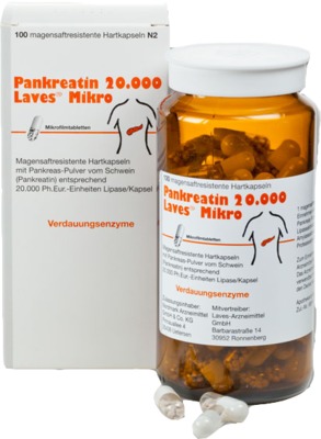Pankreatin 20.000 Laves Mikro magensaftres.Kapseln 100 St Kapseln magensaftresistent