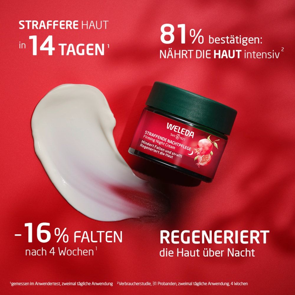 Weleda Straffende Nachtpflege Granatapfel & Maca-Peptide 40 ml Nachtcreme