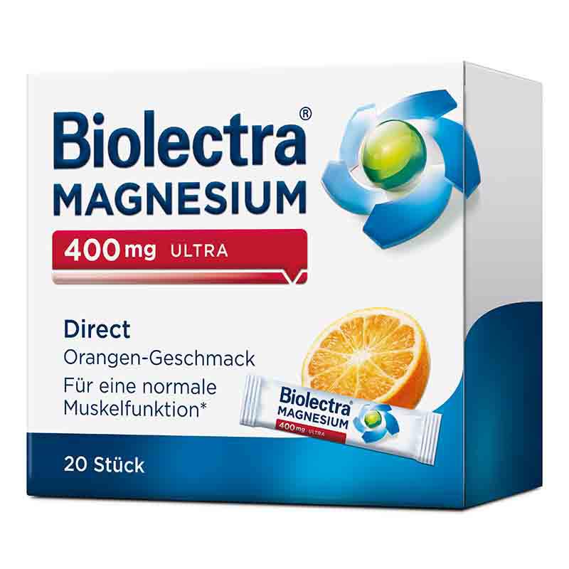 Biolectra MAGNESIUM 400mg ULTRA Direct Orange 20 St Pellets