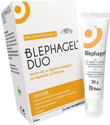 BLEPHAGEL DUO 30 g + Pads 1 Packung Kombipackung