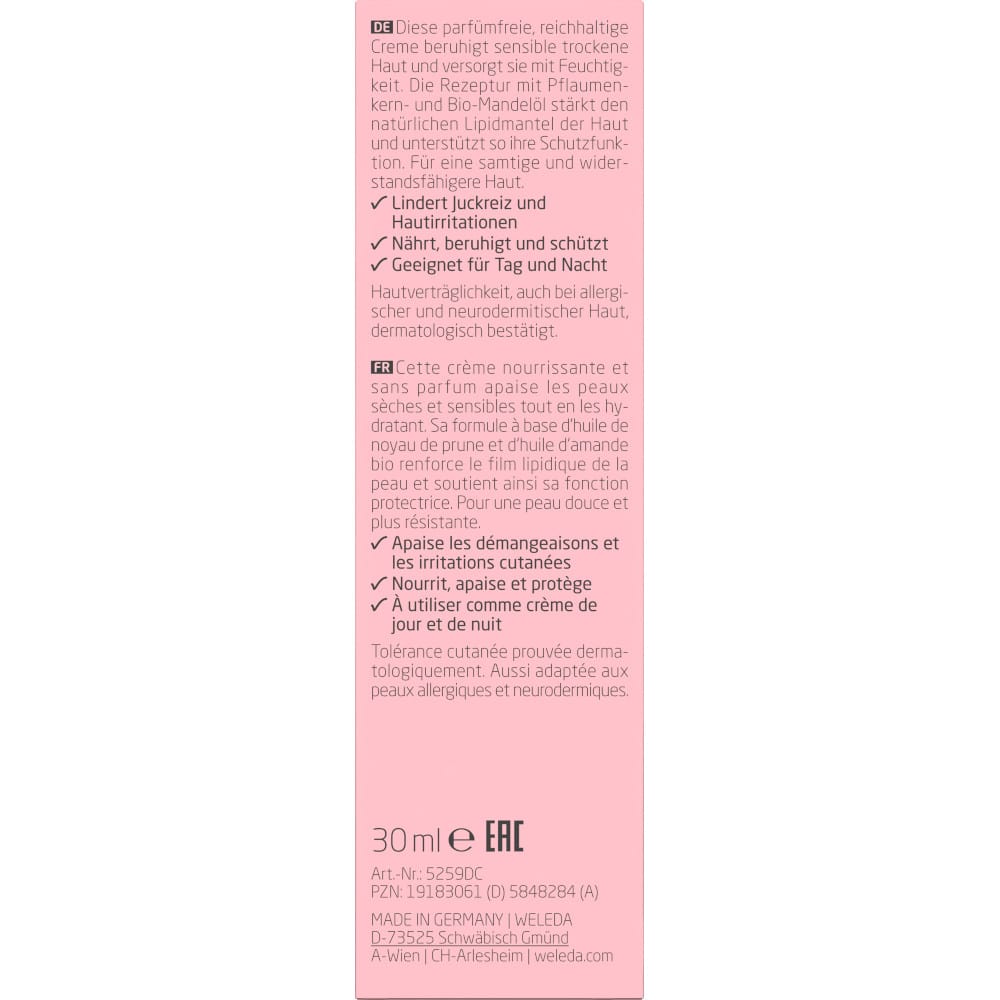 WELEDA Sensitiv Feuchtigkeitscreme Mandel 30 ml Creme
