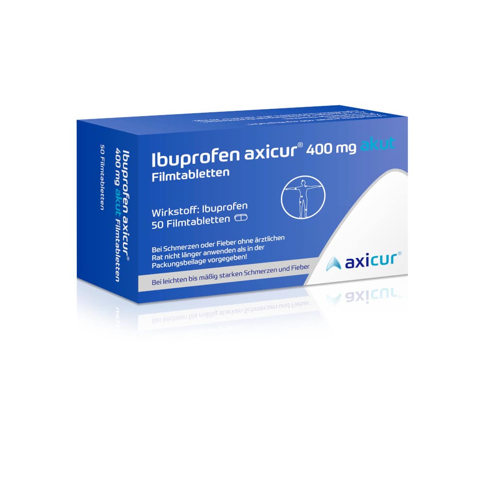 Ibuprofen axicur 400 mg akut 50 St Filmtabletten