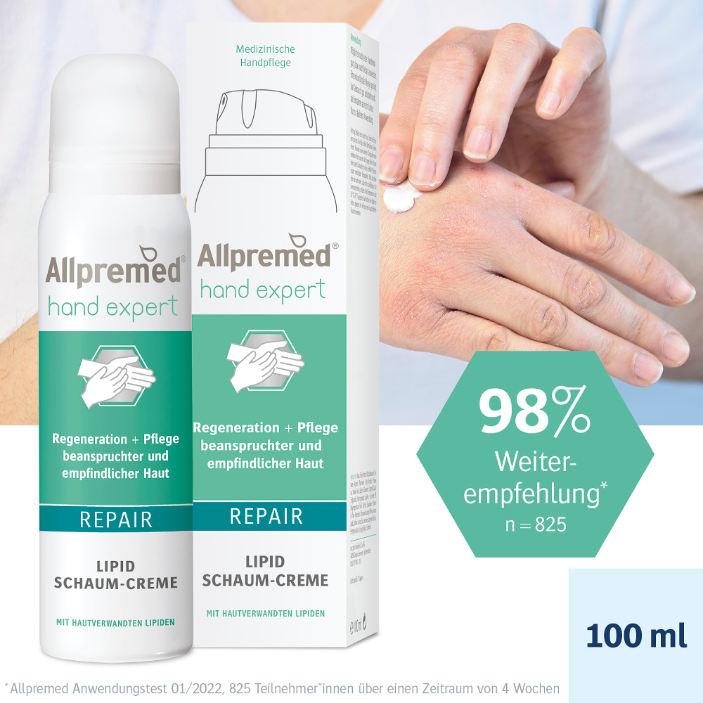 Allpremed hand expert Lipid Schaum-Creme REPAIR 100 ml Schaum