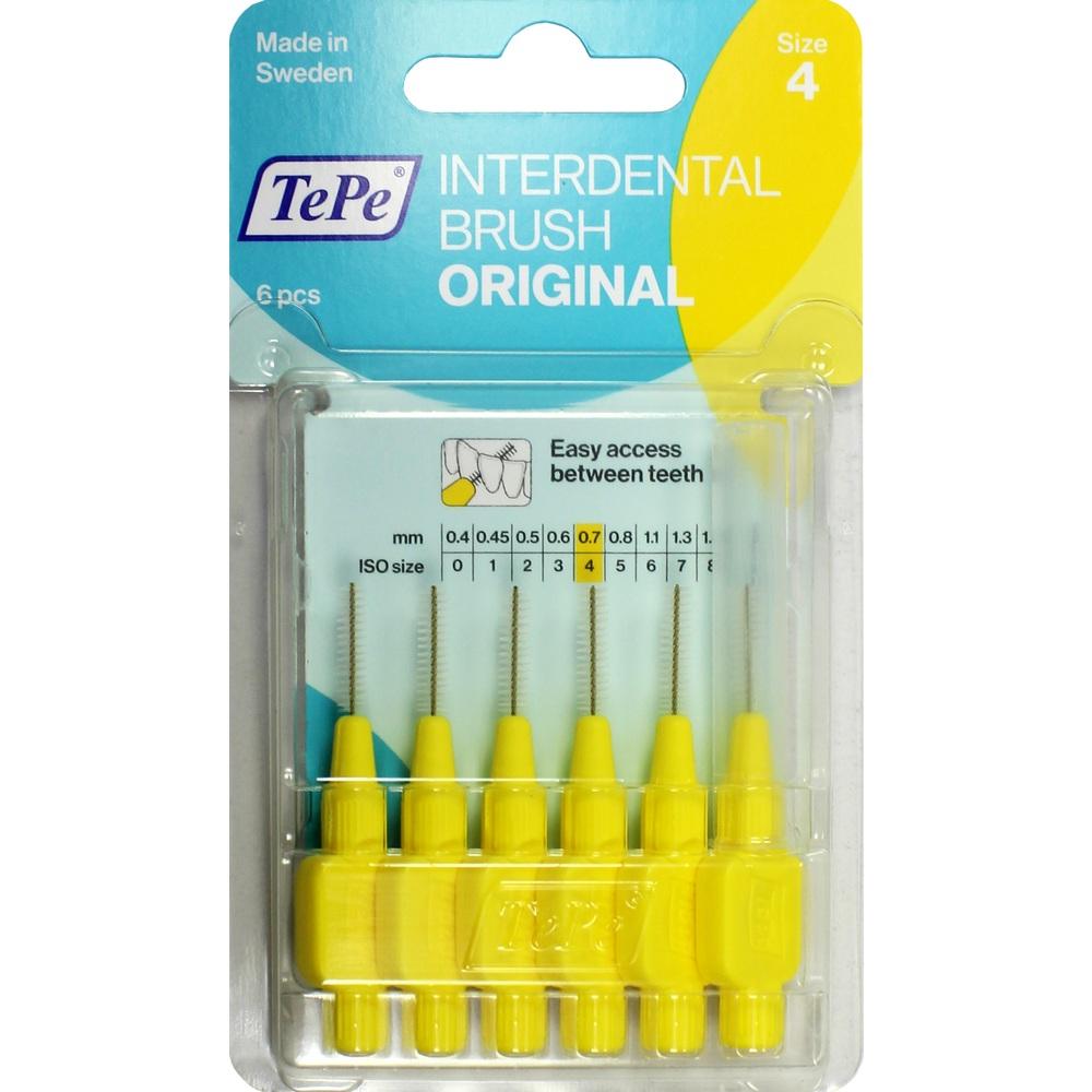 TEPE Interdentalbürste 0,7mm gelb 6 St Zahnbürste