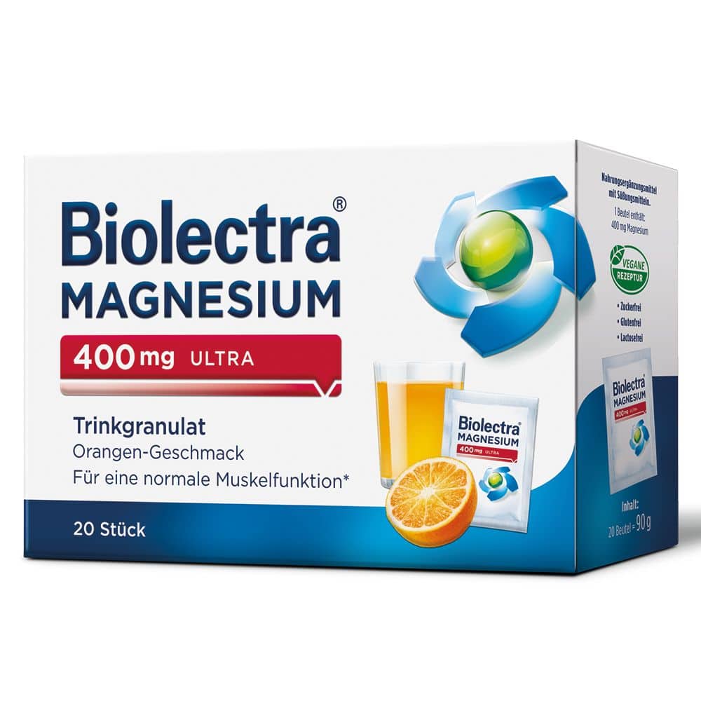 Biolectra MAGNESIUM 400mg ULTRA Orange 20 St Granulat