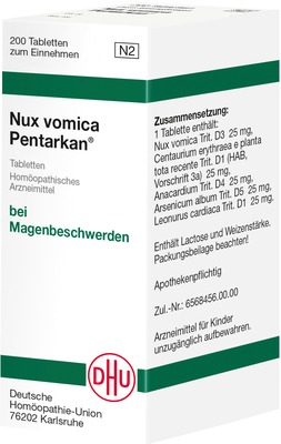 NUX VOMICA PENTARKAN Tabletten 200 St Tabletten