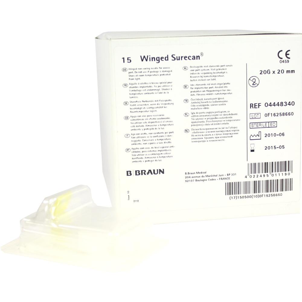 SURECAN Portkan.20 Gx20 mm m.Wings 1 St Kanüle