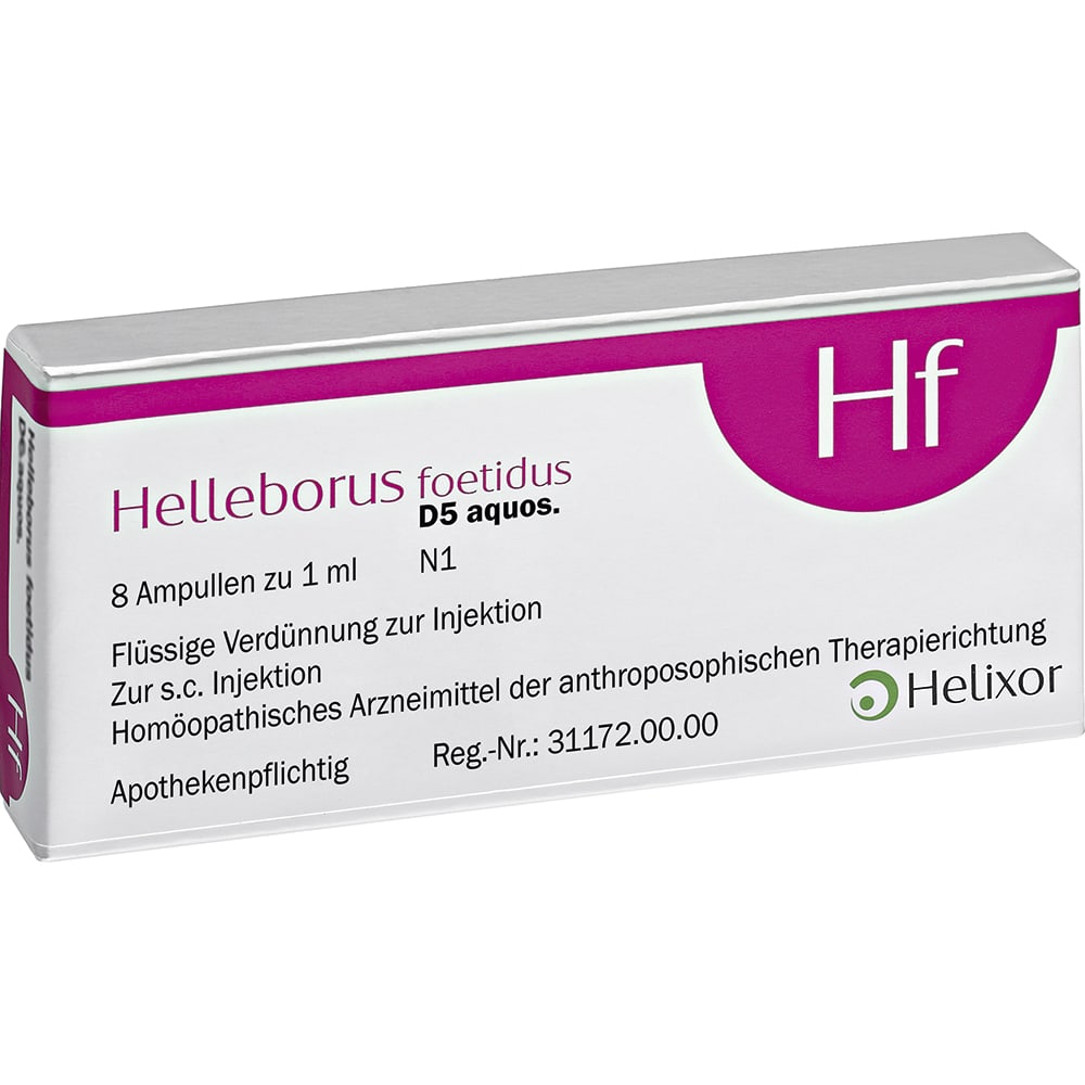 HELLEBORUS FOETIDUS aquos. D 5 Ampullen 8X1 ml Ampullen