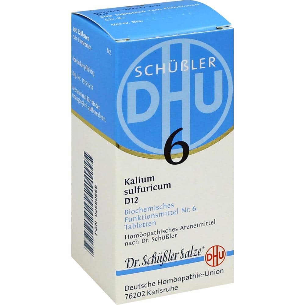 DHU Schüßler-Salz Nr. 6 Kalium sulfuricum D12   200 St Tabletten