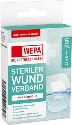 WEPA STERILER WUNDVERBAND WASSERDICHT 5 St Pflaster
