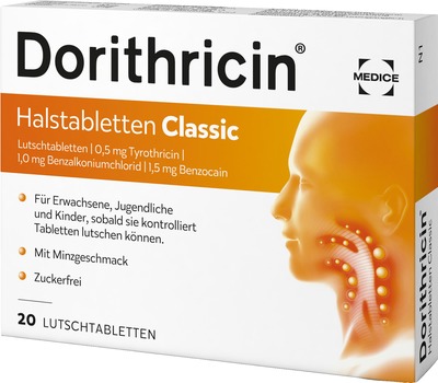 Dorithricin Classic Lutschtabletten bei Halsschmerzen  20 St Lutschtabletten