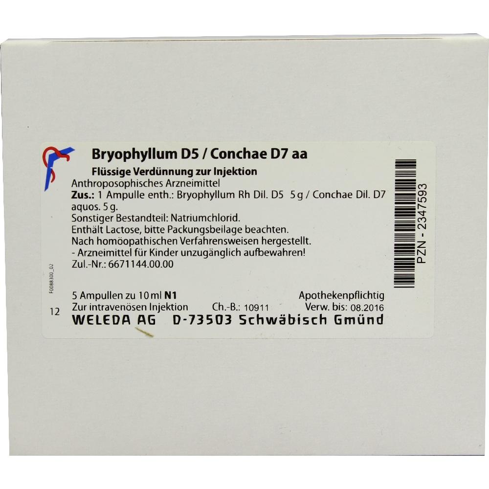 WELEDA BRYOPHYLLUM D 5/Conchae D 7 Ampullen 5X10 ml Ampullen