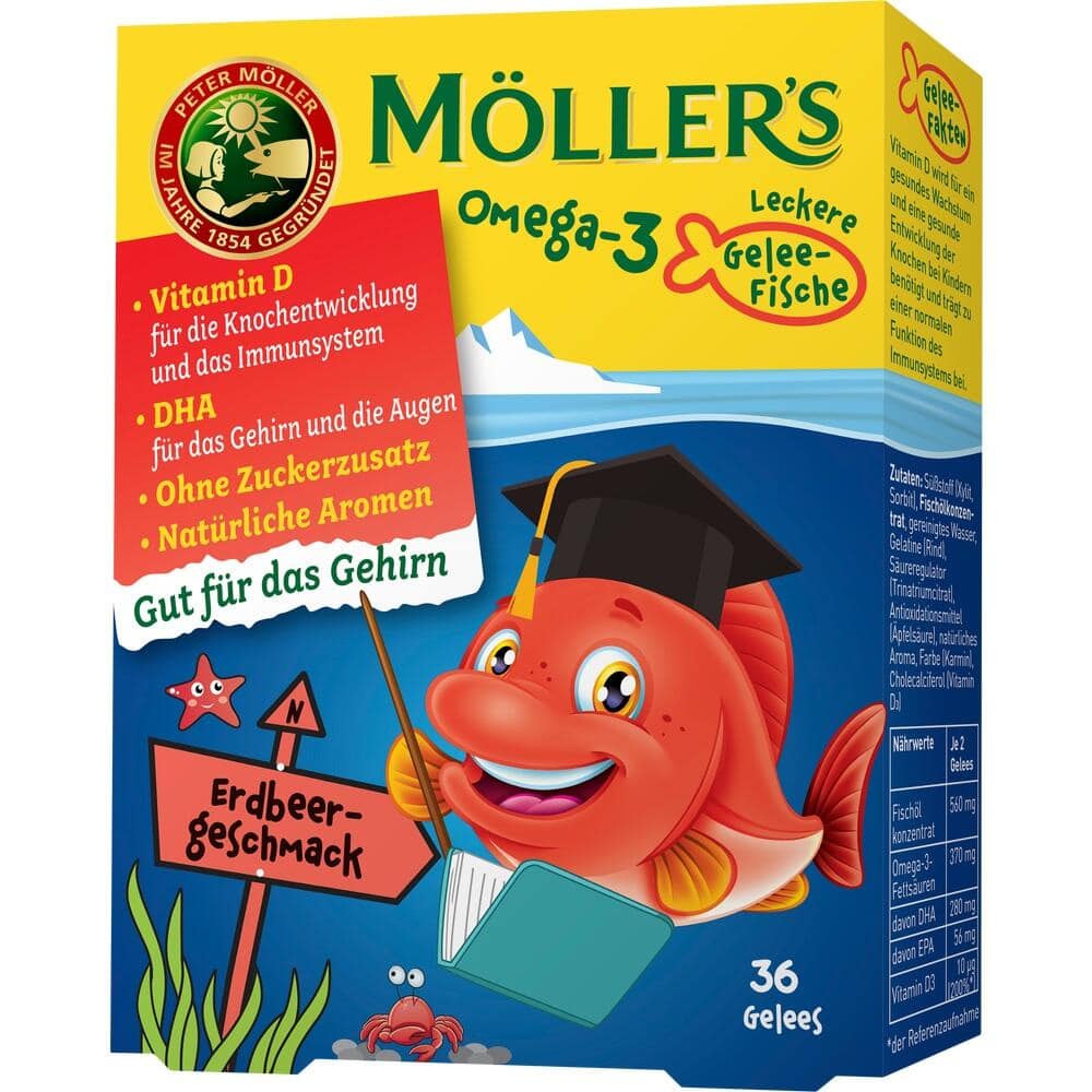 MÖLLER´s Omega-3 Gelee-Fische 36 St Kautabletten
