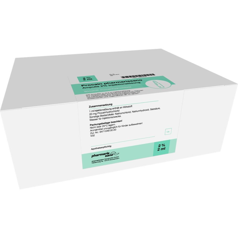 Procain pharmarissano Ampulle 2% Injektionslös. 200X2 ml Injektionslösung