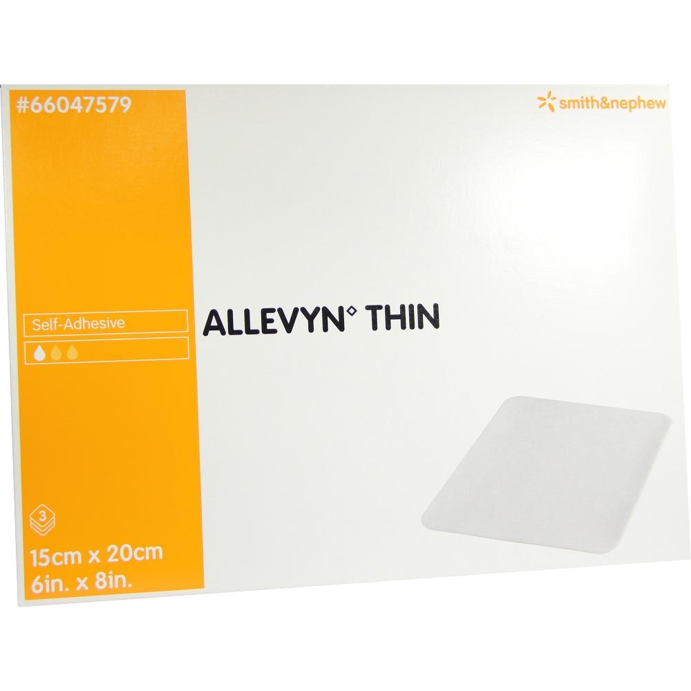 ALLEVYN Thin 15x20 cm dünne Wundauflage 3 St Verband