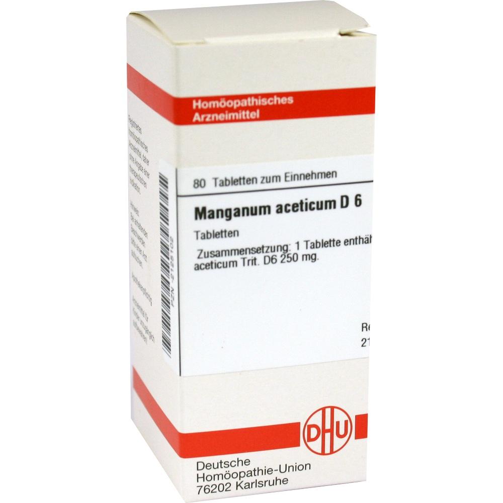 MANGANUM ACETICUM D 6 Tabletten 80 St Tabletten