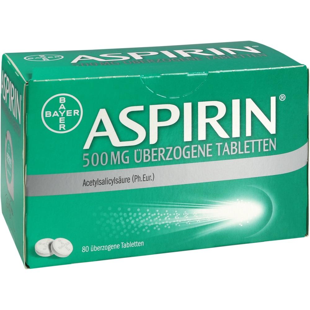 ASPIRIN 500MG  80 St Überzogene Tabletten