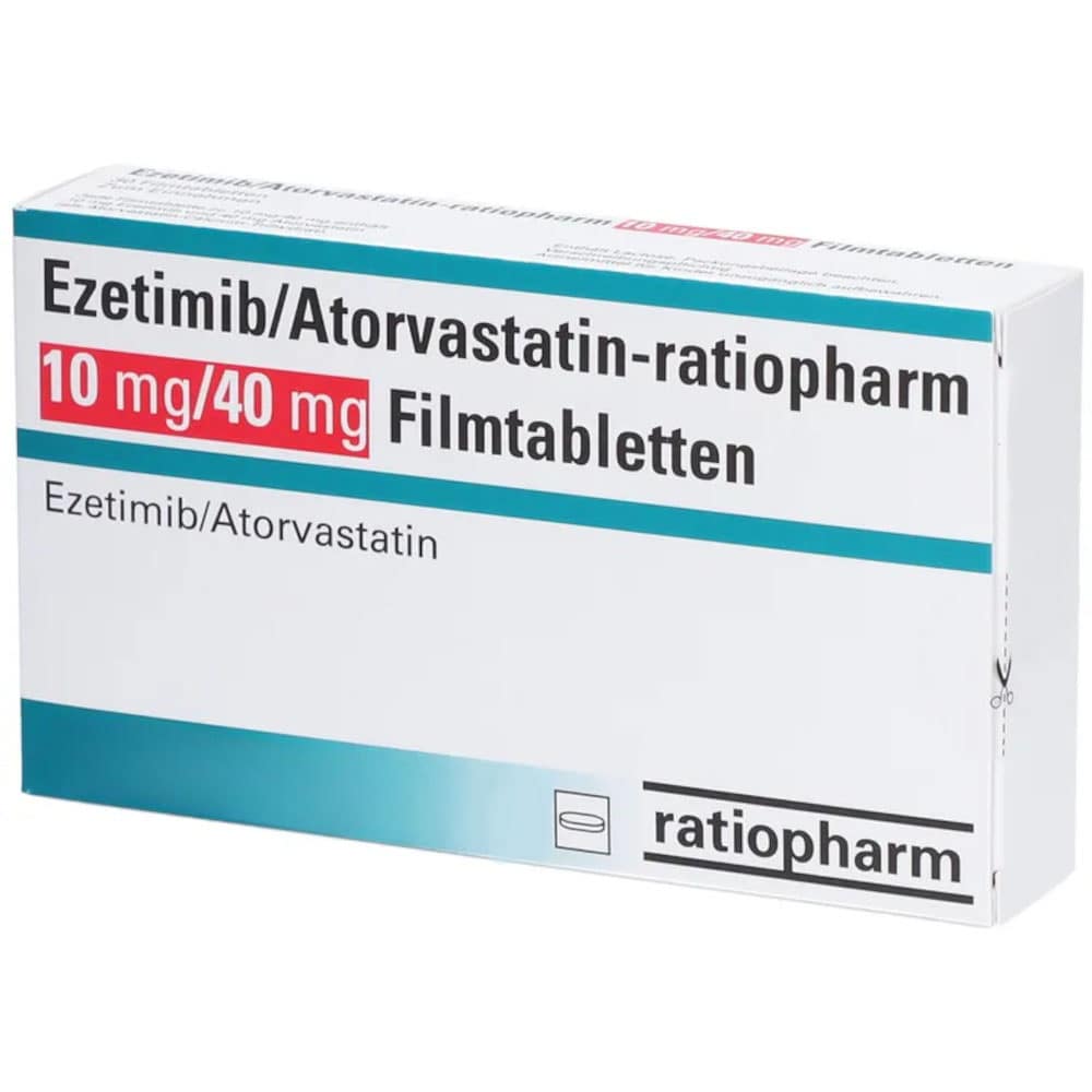 Ezetimib/Atorvastatin-ratiopharm 10 mg/40 mg 100 St Filmtabletten