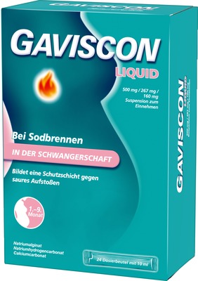 GAVISCON LIQUID Bei Sodbrennen in der Schwangerschaft - auch für nicht schwangere Menschen geeignet 24X10 ml Suspension zum Einnehmen