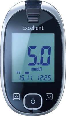 GLUCO CHECK Excellent Blutzuckermessgerät Set mmol/l 1 St