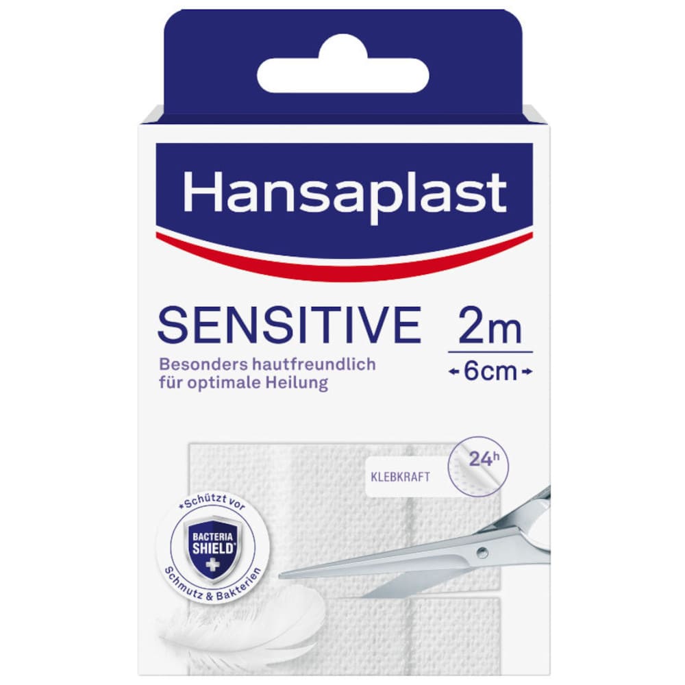 Hansaplast SENSITIVE 2m x 6cm 1 St Pflaster