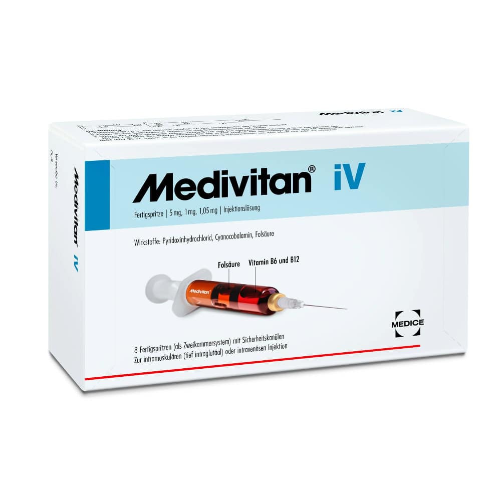 Medivitan iV Fertigspritzen bei Vitamin B-Mangel 8 St Fertigspritzen