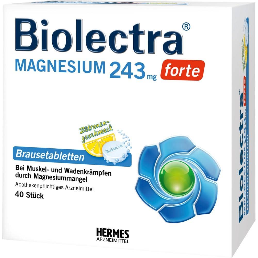 Biolectra MAGNESIUM 243mg FORTE Zitrone 40 St Brausetabletten
