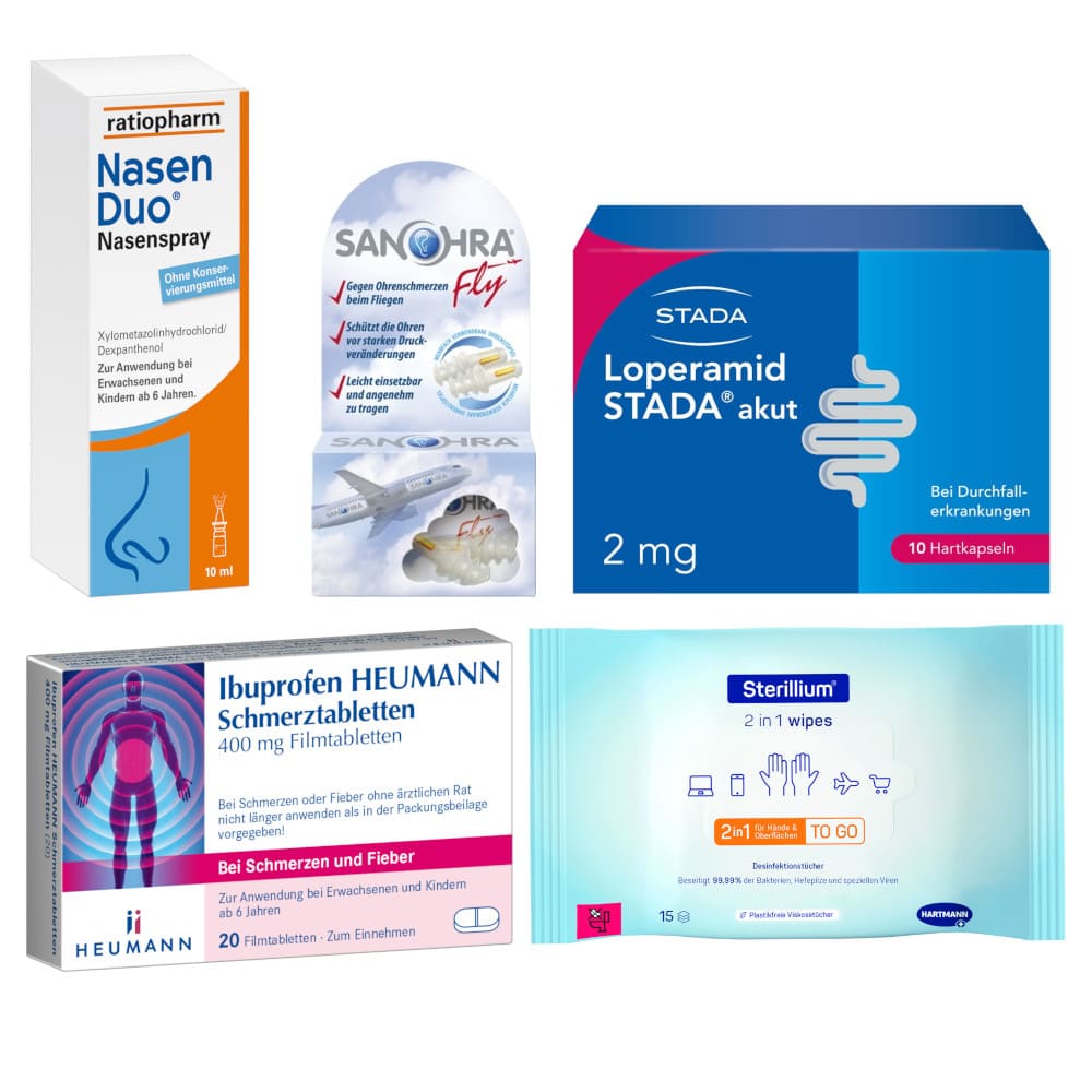 Reiseapotheke für Flugreisen 1 Sparset