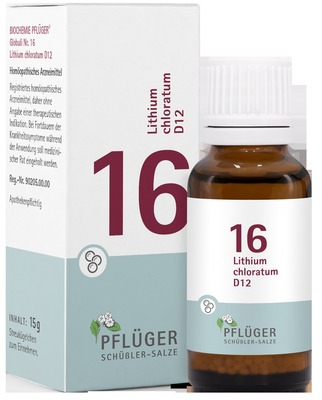 Schüßler-Salz Nr. 16 Lithium chloratum D12 15 g Globuli