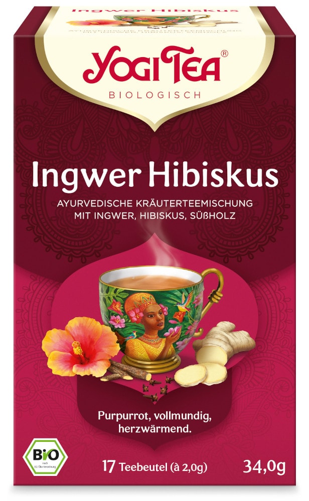 YOGI TEA Ingwer Hibiskus Bio Filterbeutel 17X2 g Filterbeutel