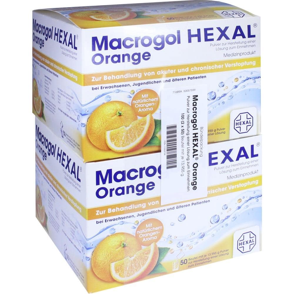Macrogol HEXAL Orange 100 St Beutel