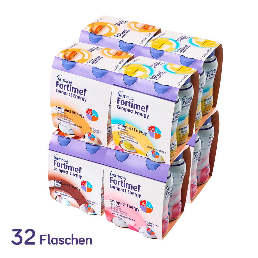Fortimel Compact Energy Trinknahrung Mix 8X4X300 ml Flüssigkeit