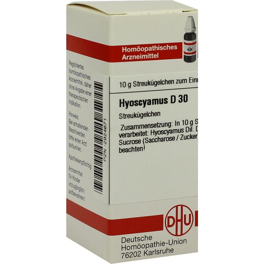 HYOSCYAMUS D 30 Globuli 10 g Globuli