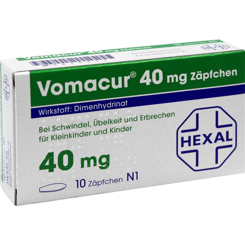 Vomacur 40mg 10 St Suppositorien